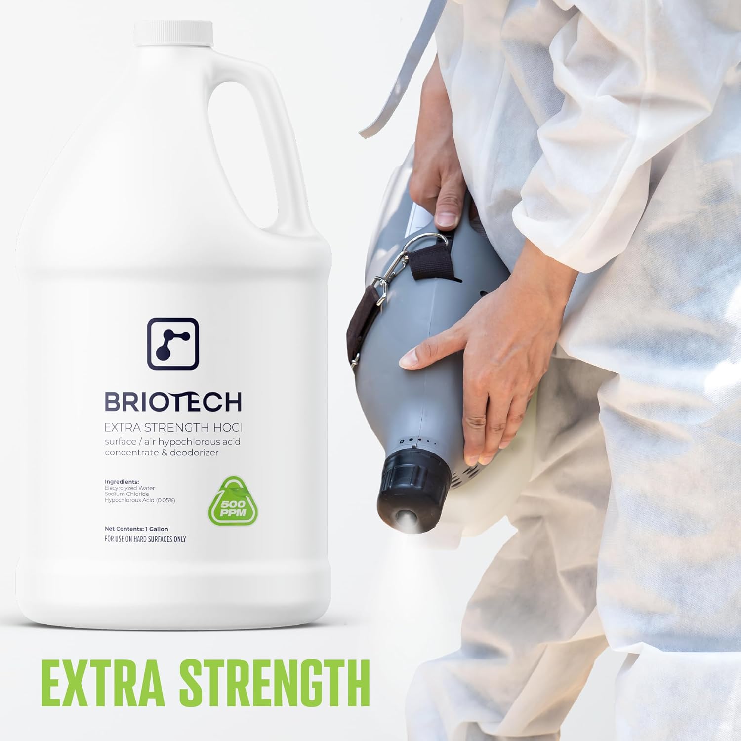 BRIOTECH SurfaceAir 500 - 32 Fl Oz Pure Hypochlorous 500 PPM Cleaner