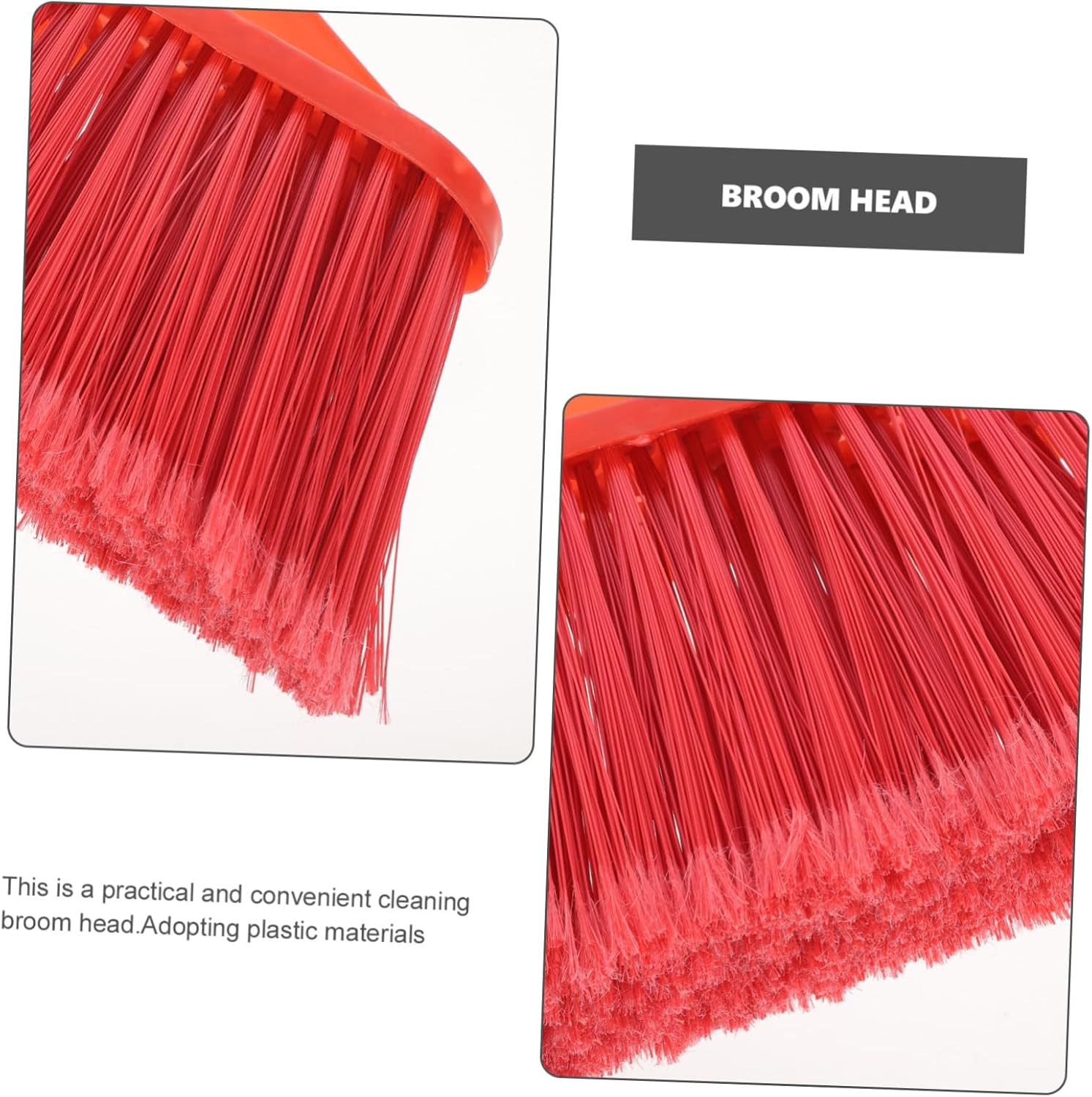 Minkissy Plastic Broom Head Replacement for Home Cleaning