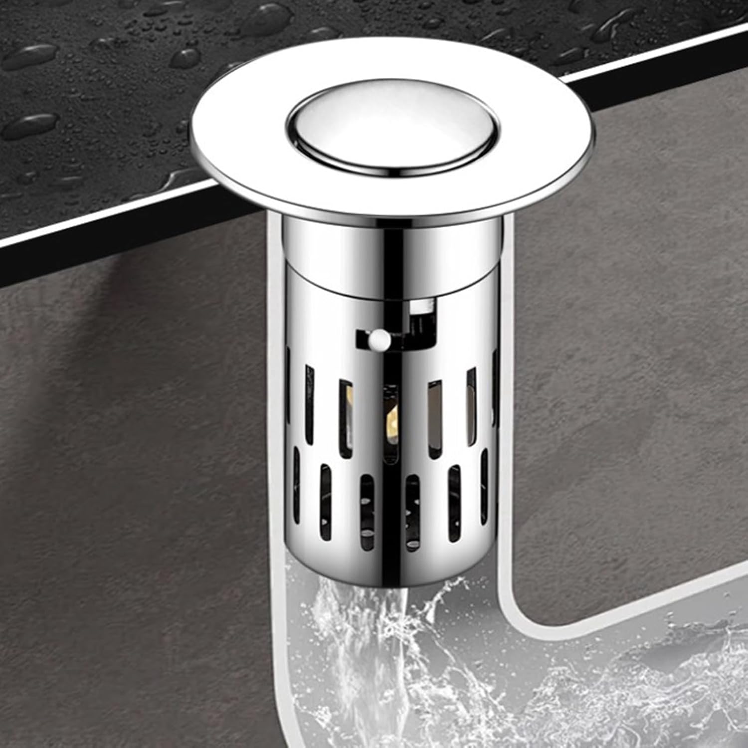 Lexoyes Pop Up Drain Stopper for Bathroom Sink