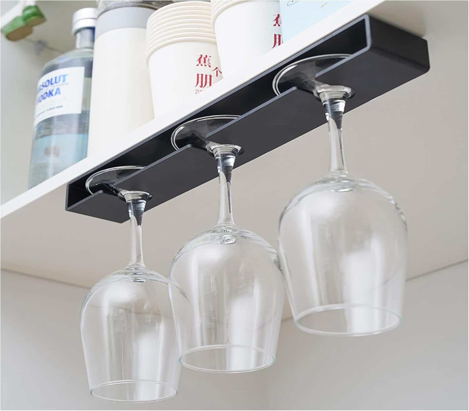 2pcs White Wine Glass Holder for Kitchen Bar and Restaurant