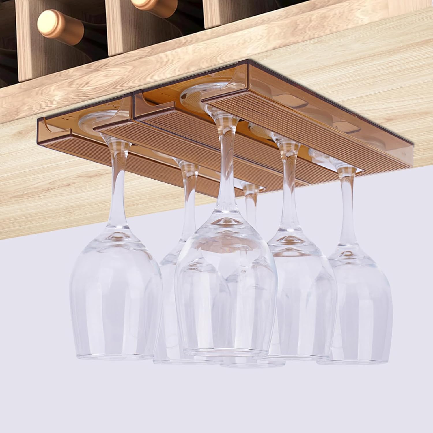 DESONAUT 2 Pcs Wine Glass Holder Stemware Rack