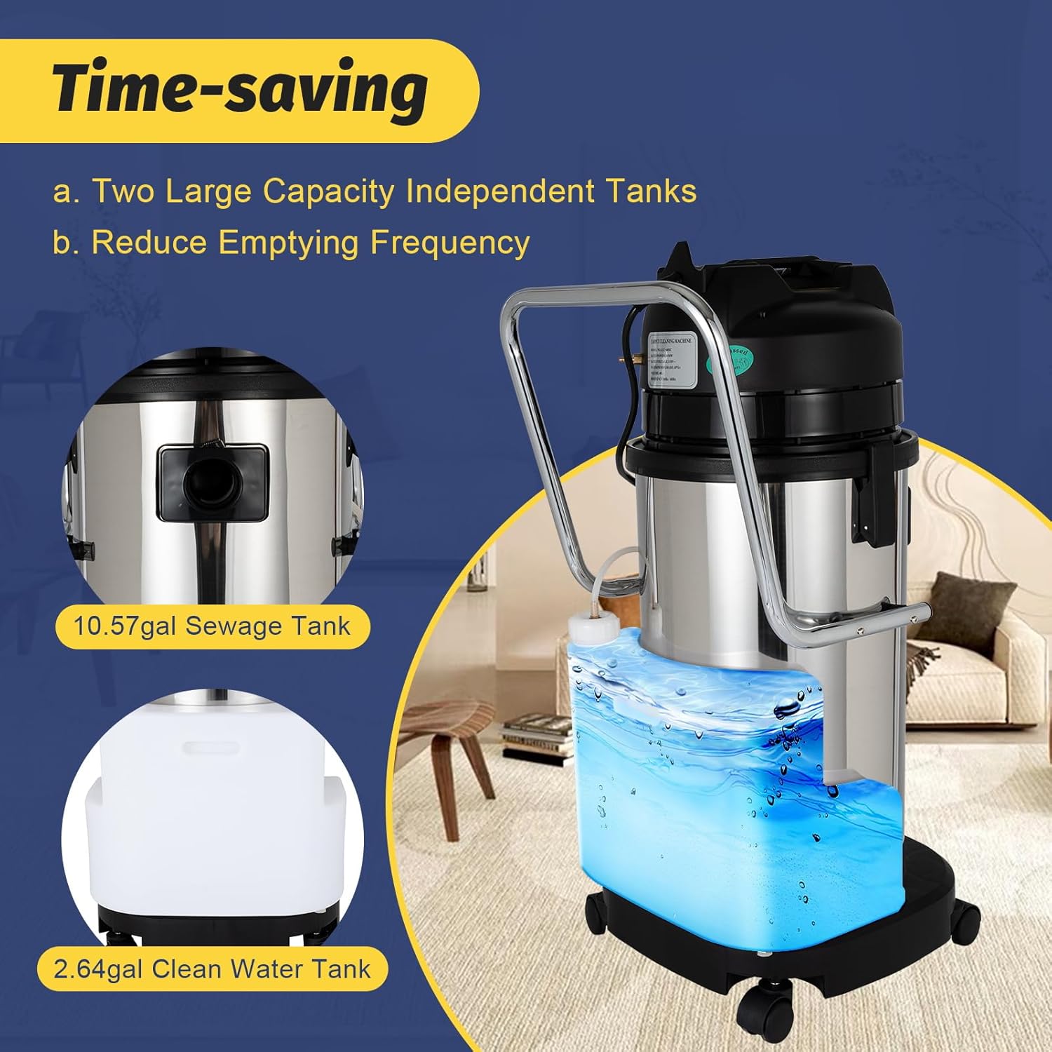 AKSDSGA 1000W 3 in 1 Carpet Cleaner Vacuum Machine
