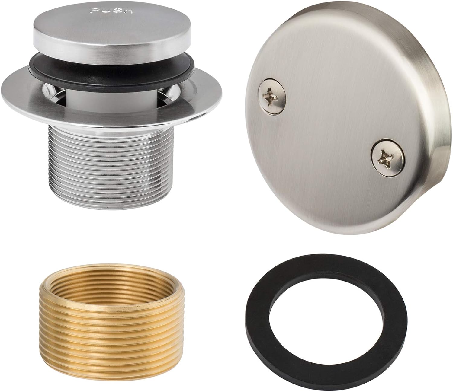 Artiwell Tip-Toe Tub Trim Set Brushed Nickel 1
