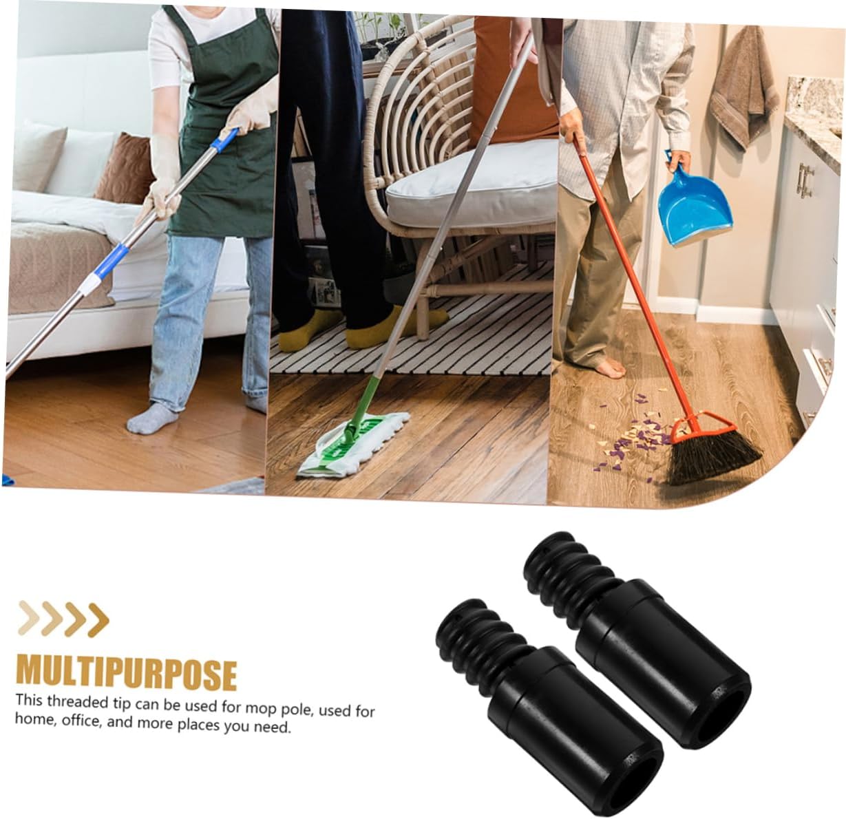 8pcs Threaded Tip Replacement for Broom Mop Handles