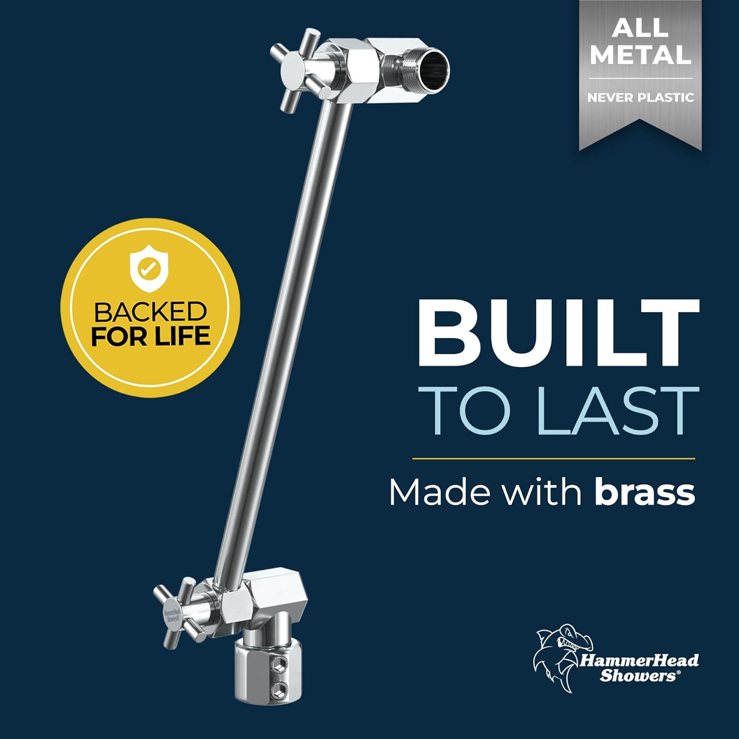 HammerHead Showers 12 Inch Metal Extension Arm