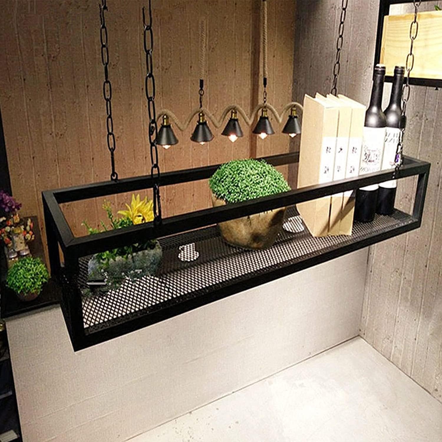 IOCCIOBB Wall Mounted Wine Rack with Chain 1