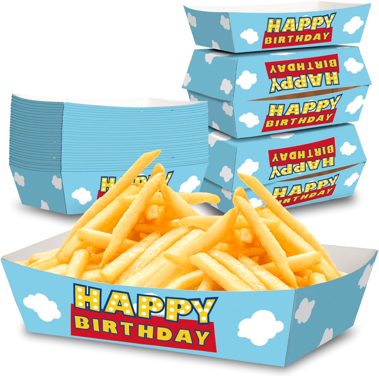 KERINGO 50 Pack Toy Inspired Story Food Trays 3Lb