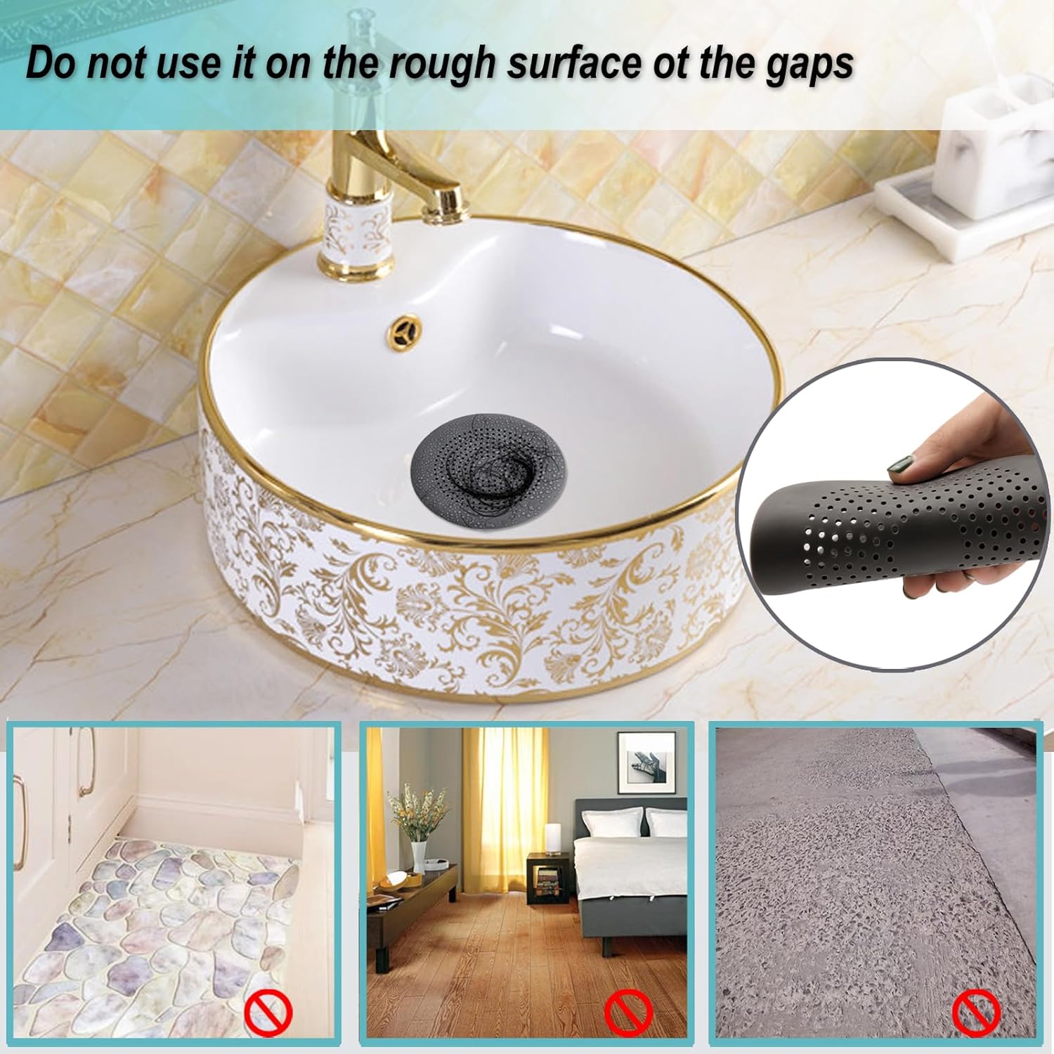 TDZJONE Hair Catcher with Suction Cups 2 Pack