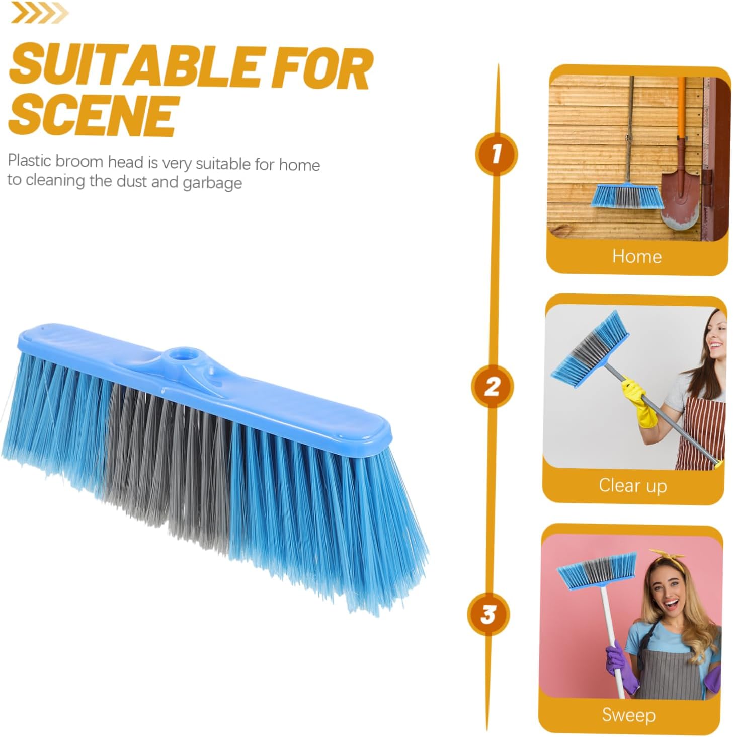 PACKOVE Broom Head Replacement for Efficient Cleaning
