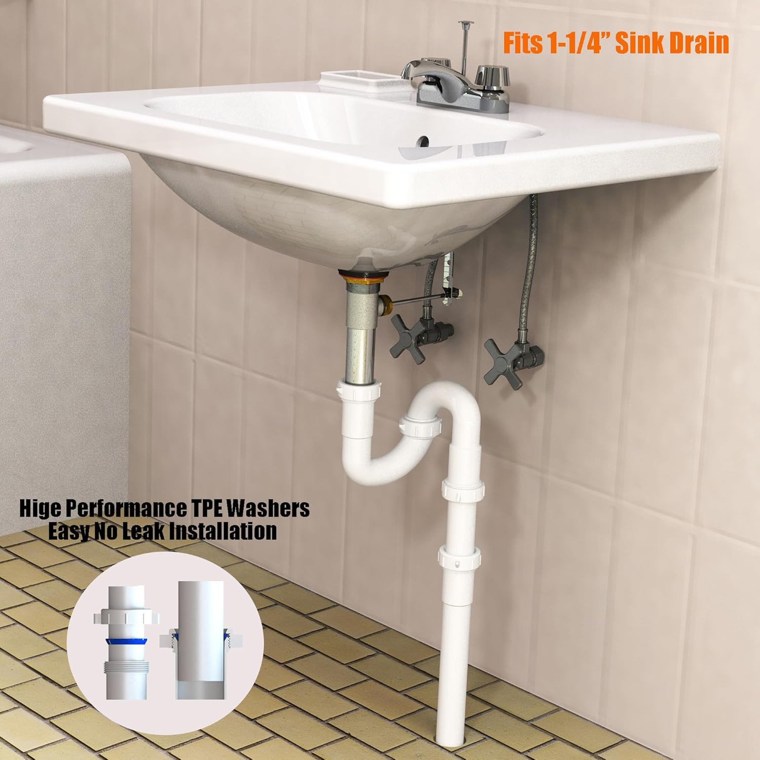 Variimage 1-14 Universal Sink Drain Repair Kit 1