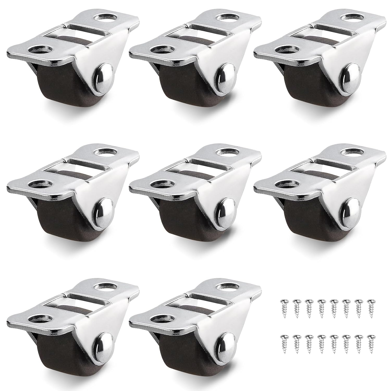 LYASIL 8 Pack 05 Inch Mini Caster Wheels
