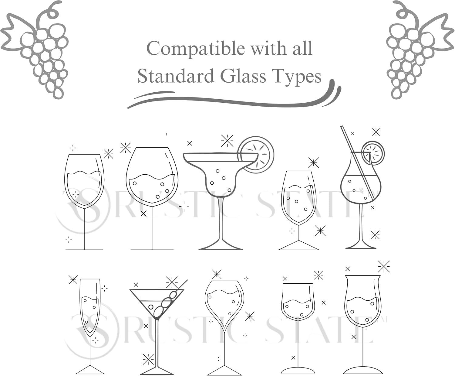 Rustic State 4 Sectional Adjustable Under Cabinet Wine Glass Rack