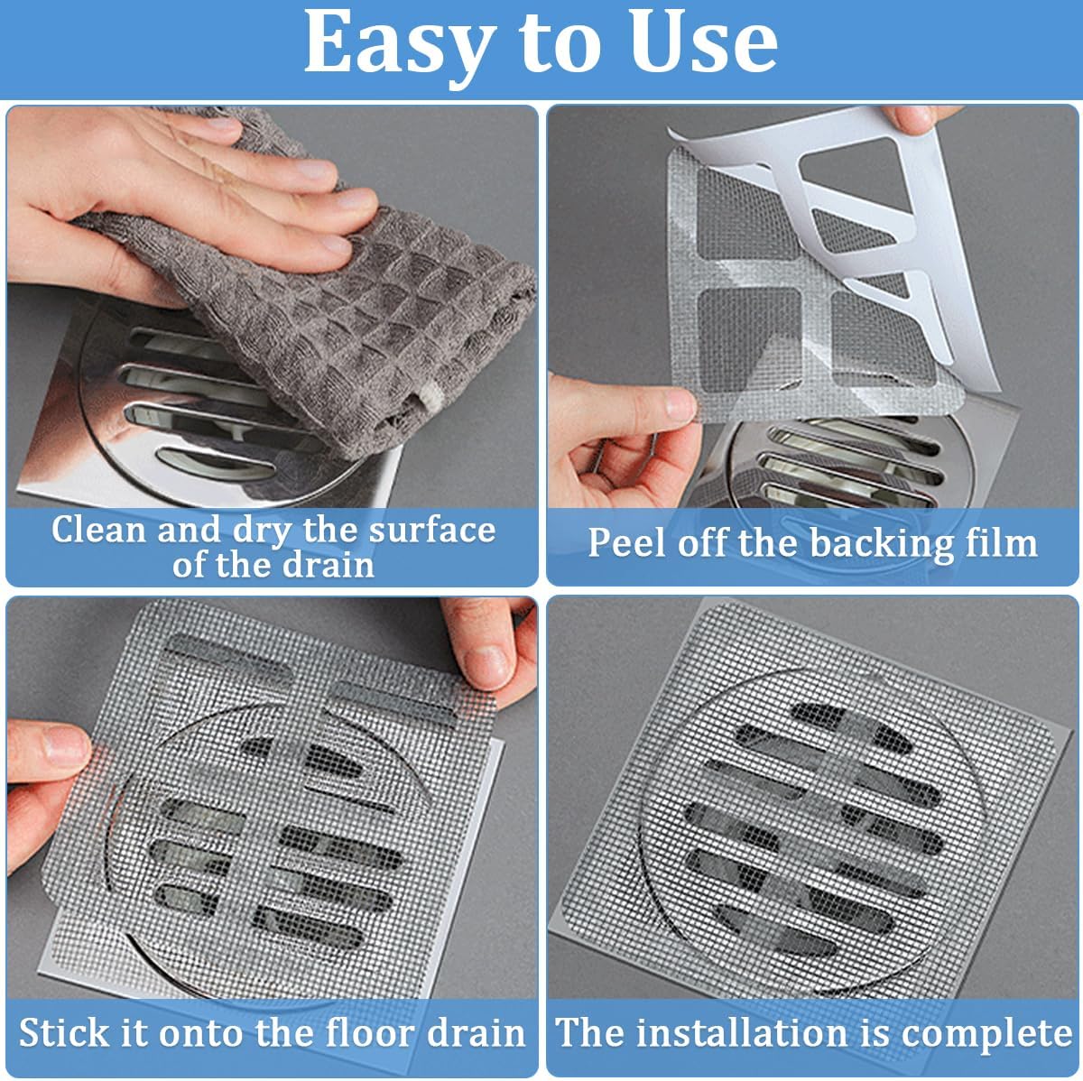 TORIHIKI Disposable Drain Hair Catcher 100 Pcs