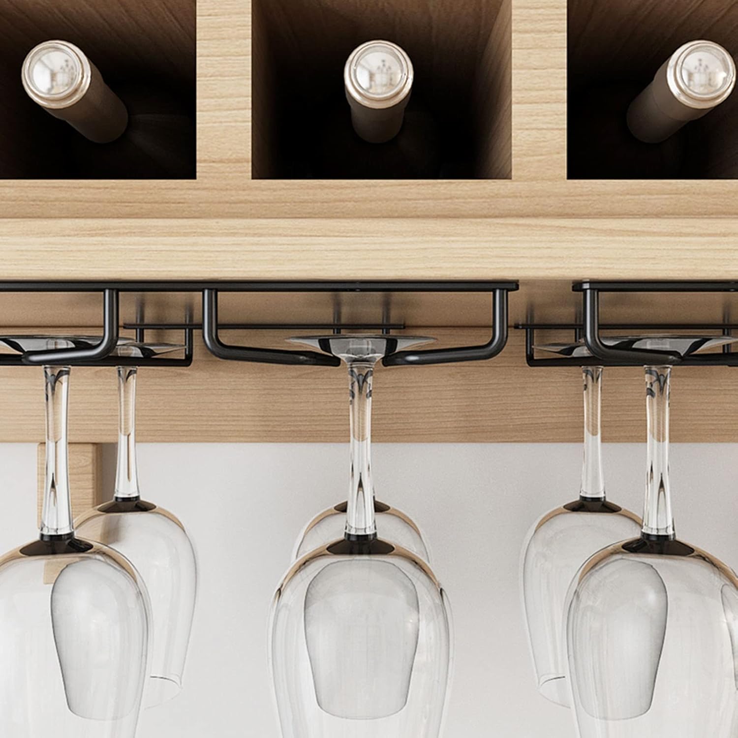 V3VOGUE 2 Row Stemware Holder Freestanding Wine Glass Rack