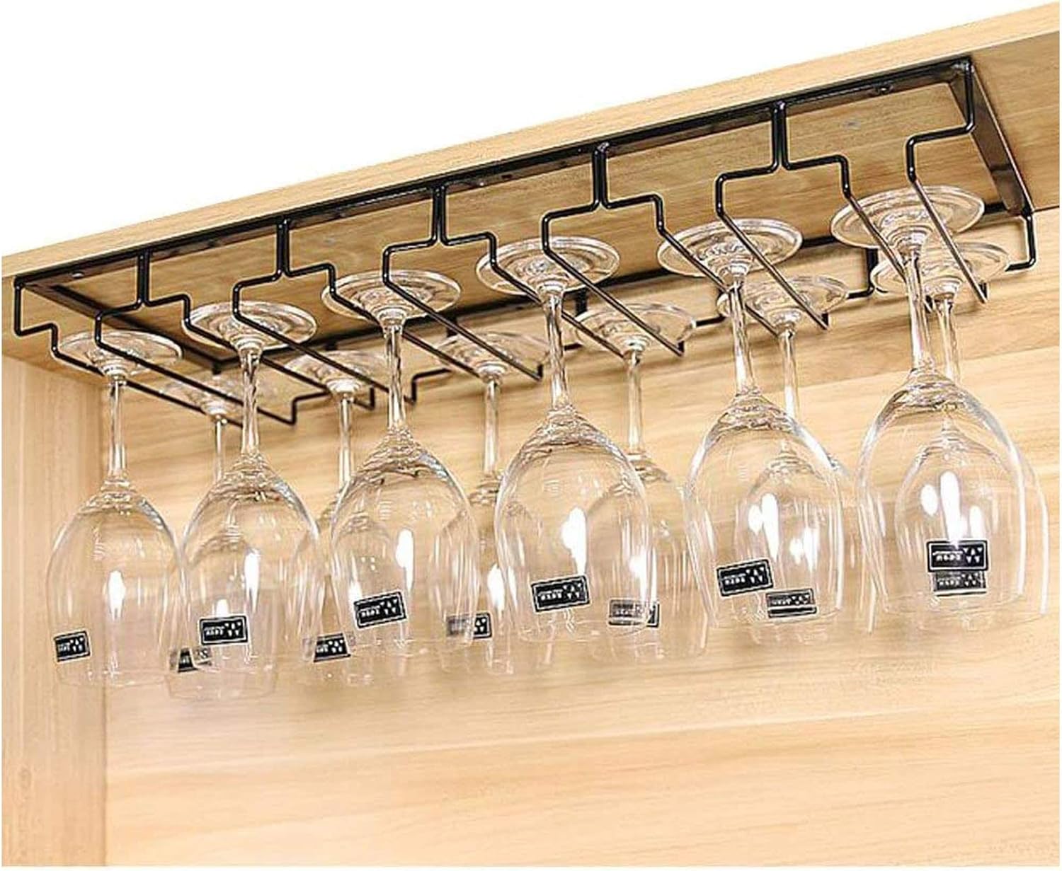 Floating Wall-Mounted Iron Wine Racks Durable Metal Cup Holder
