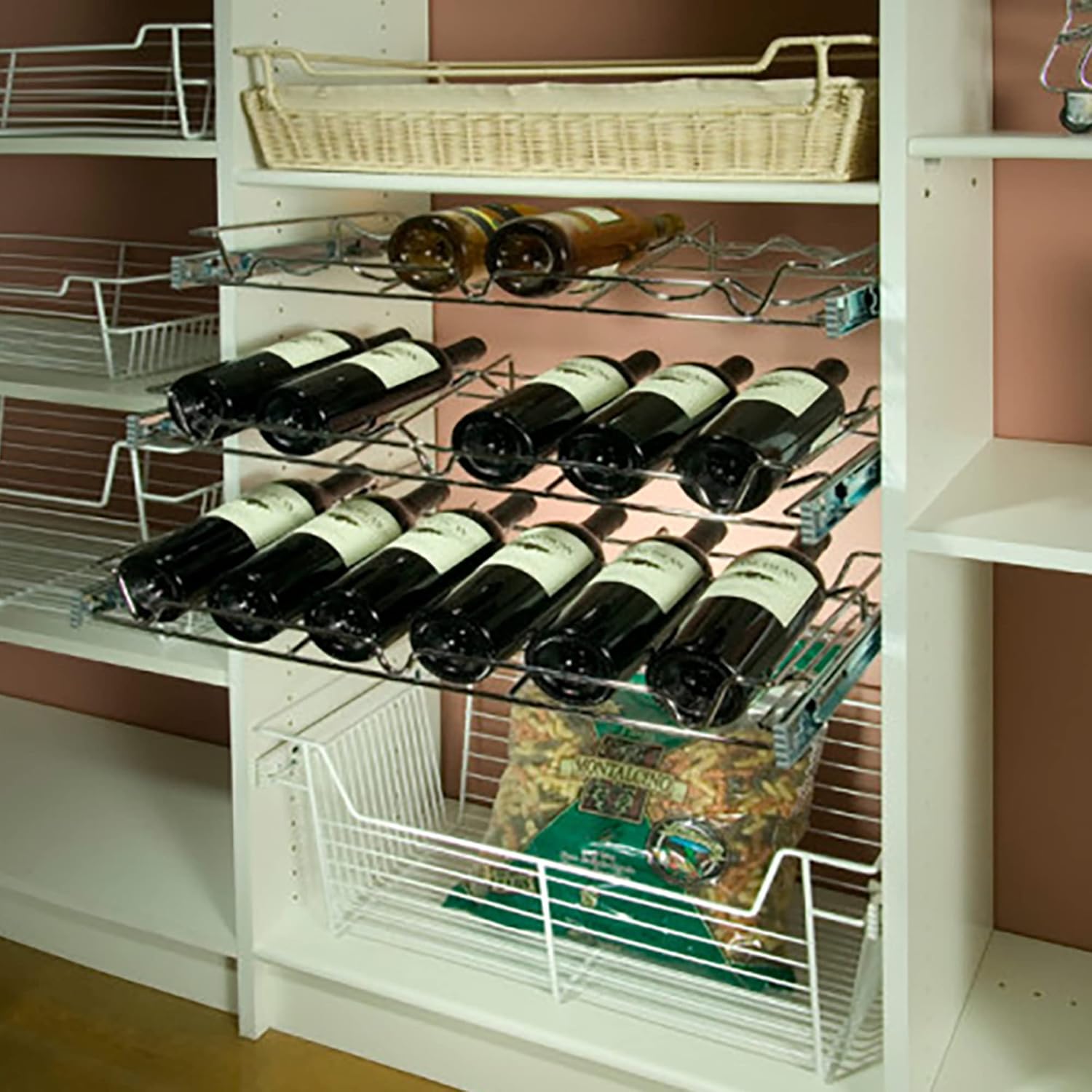 Rev-A-Shelf Pull-Out Wine Rack Organizer 30 Chrome