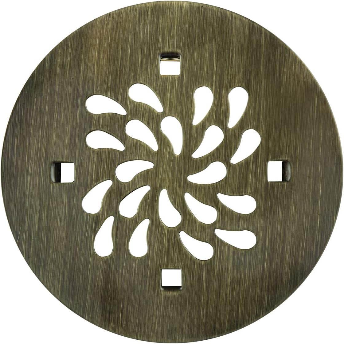 4-14 Round Shower Drain Cover - 304 Stainless Steel - Antique Brass