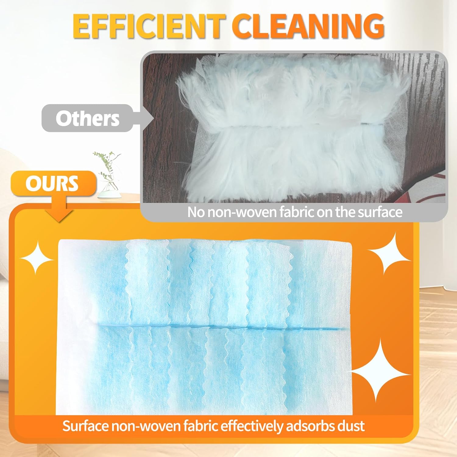 Senowi 60 Count Electrostatic Duster Refills for Swiffer Multi-Surface Cleaning