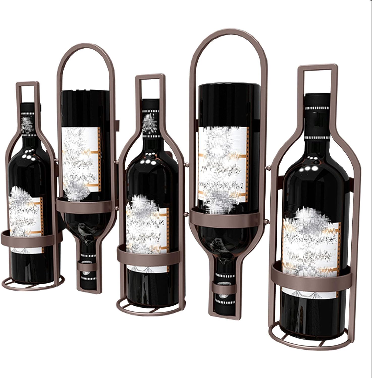 BOCbco Wall Mounted Wine Rack - 5 Bottle Holder