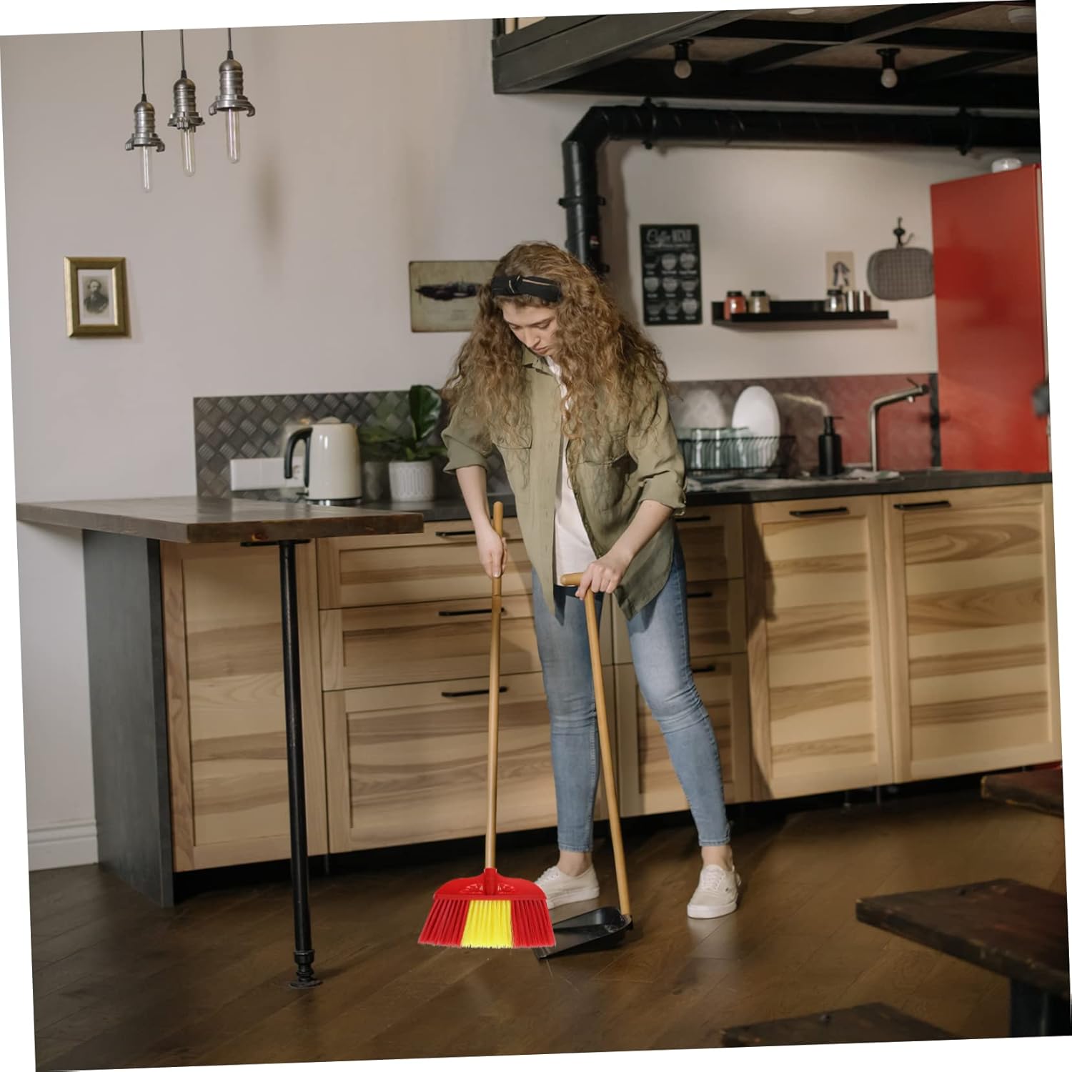 SHERCHPRY Plastic Broom Head Replacement