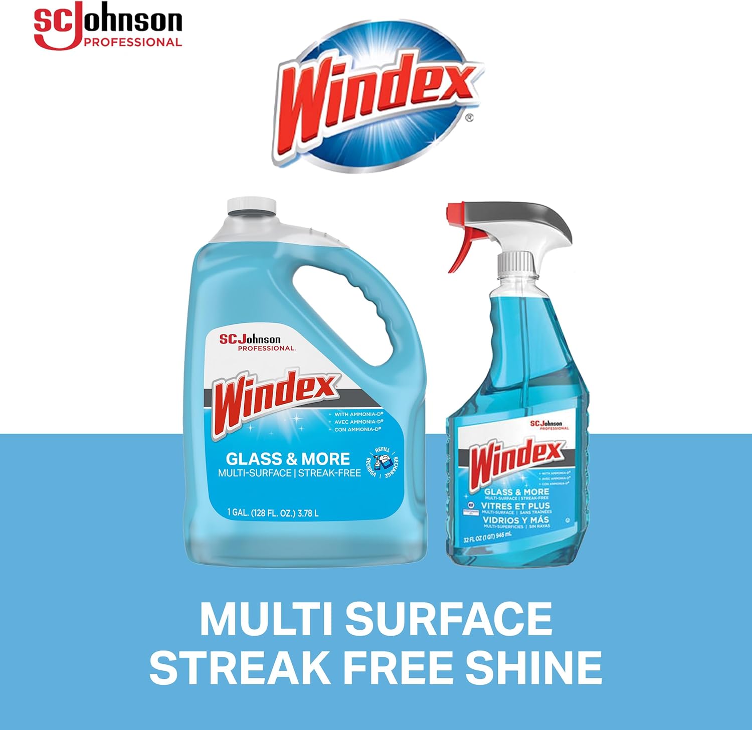 SC Johnson Professional Windex 128 Oz Glass Cleaner
