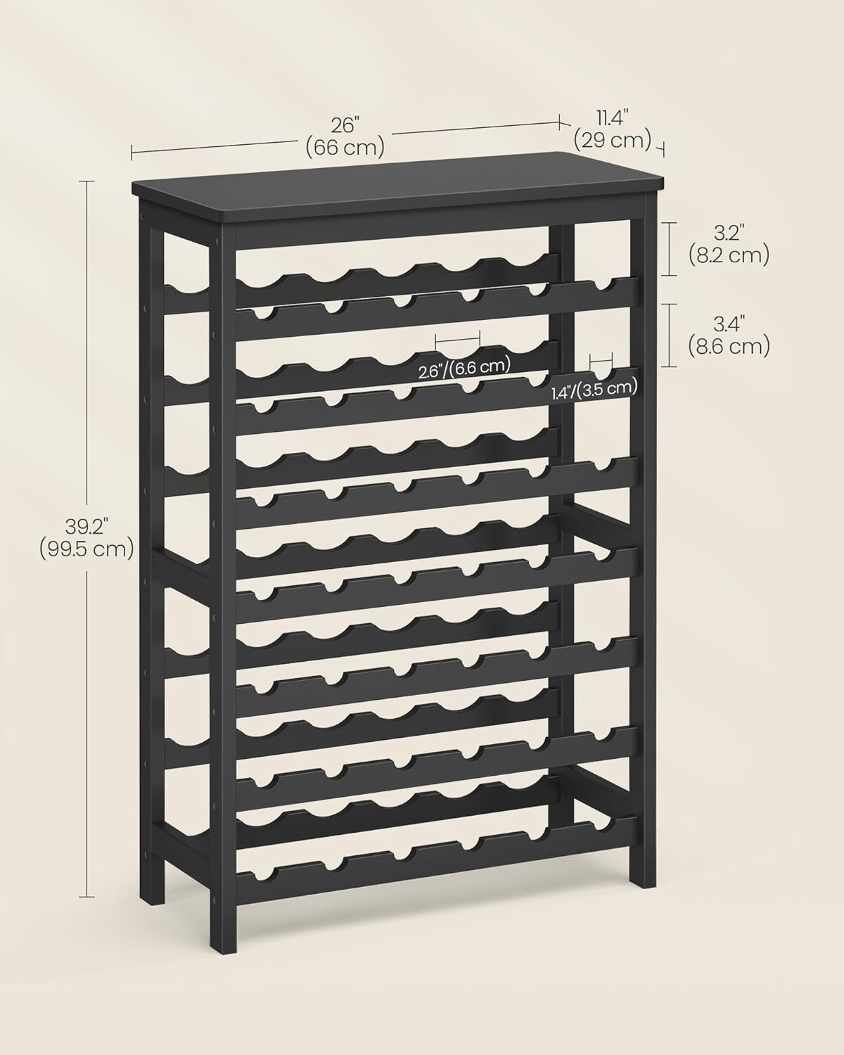 SONGMICS 7-Tier Bamboo Wine Rack 42 Bottles