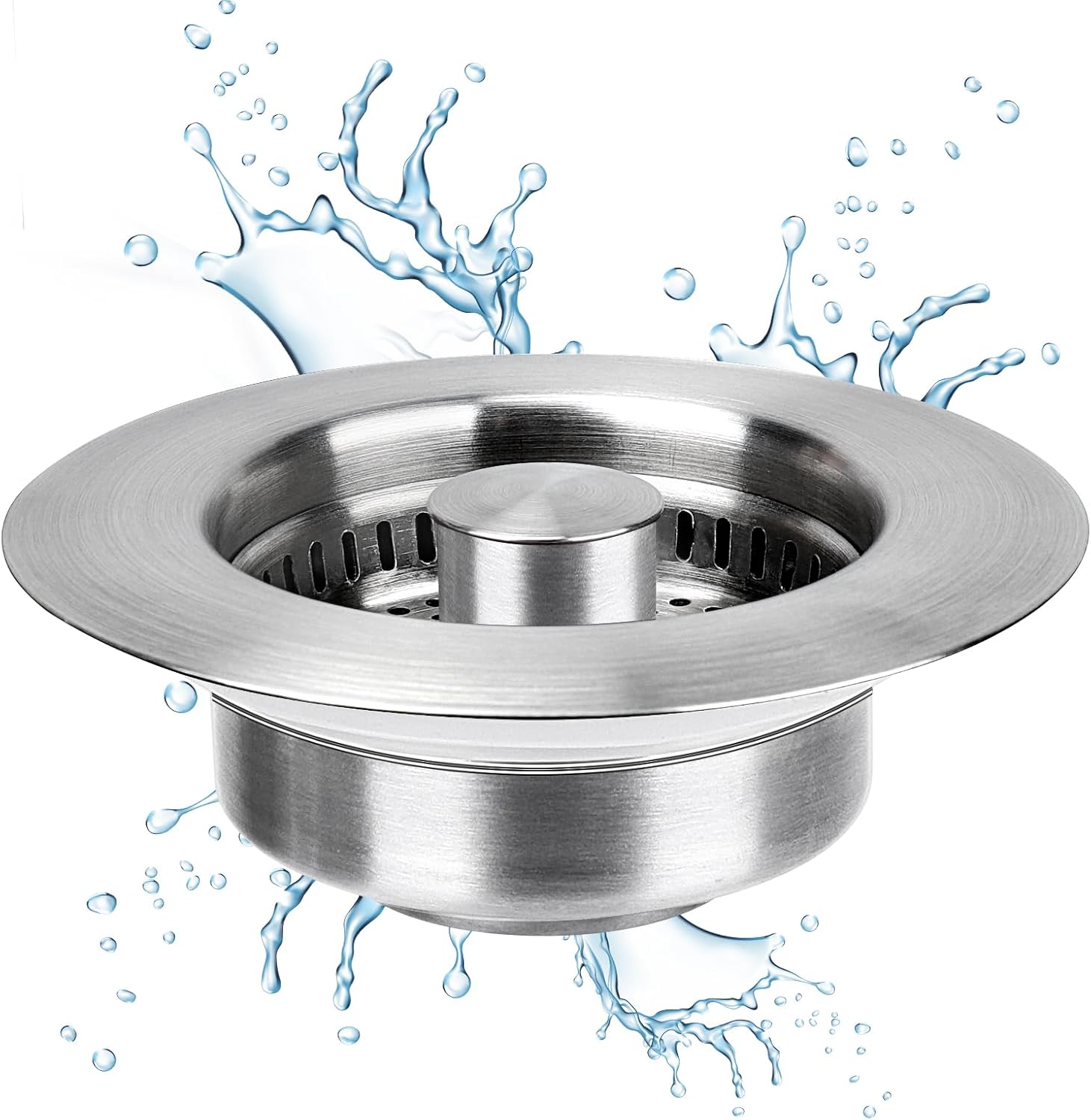 Upgraded 3 in 1 Kitchen Sink Drain Strainer - Stainless Steel