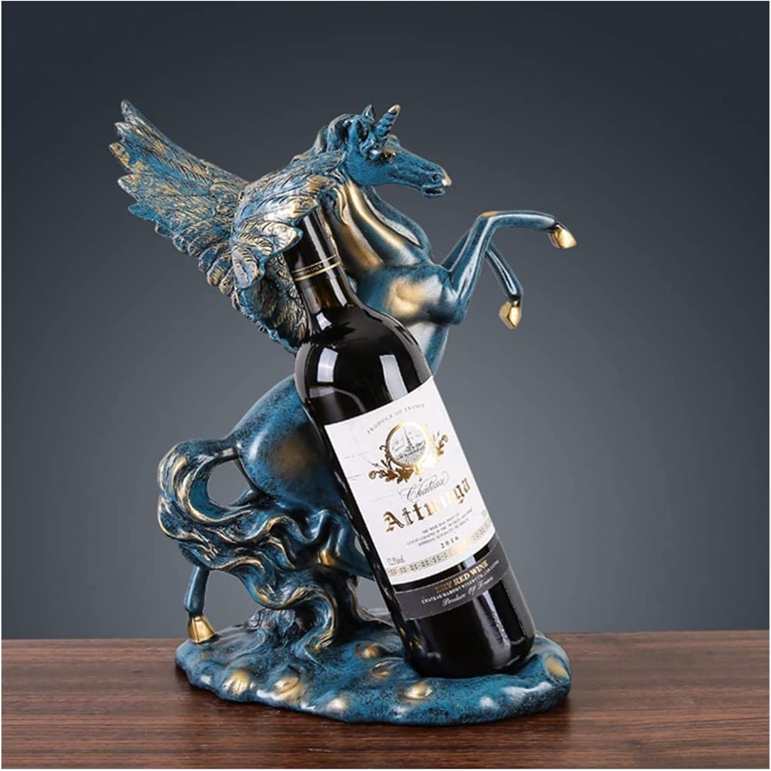 ALDEPO Wine Rack with Horse Art Design