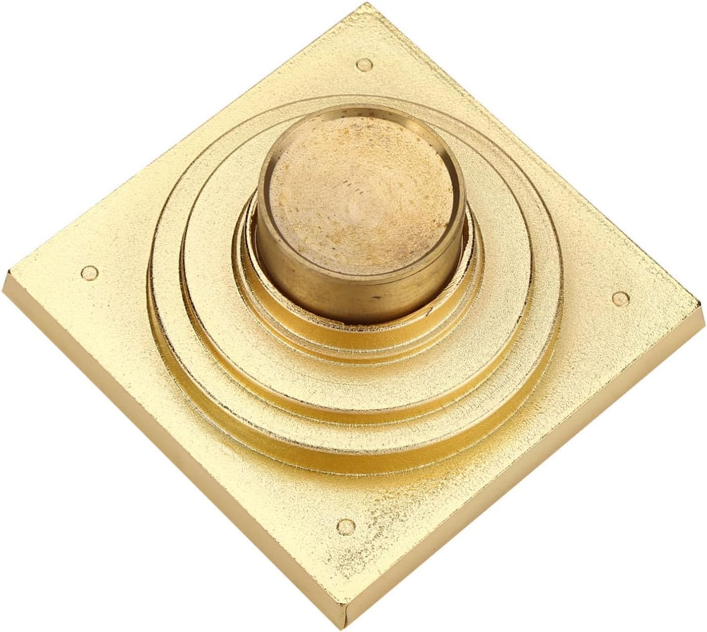 Antique Brass Square Floor Drain with Strainer