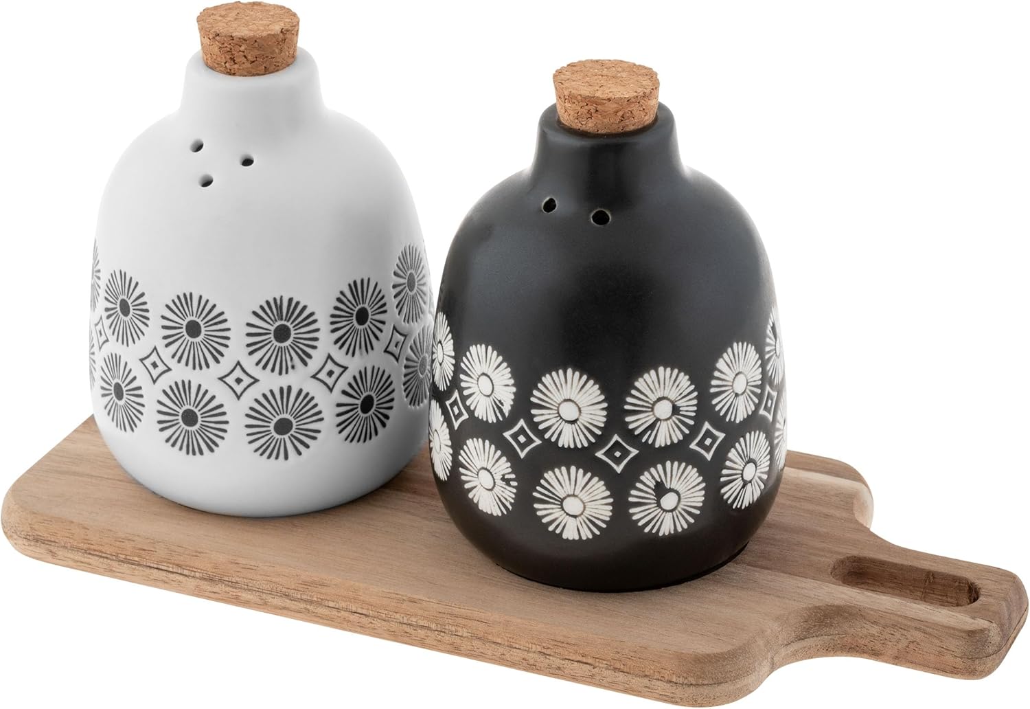 Karma Milo Salt Pepper Set with Wood Tray 1