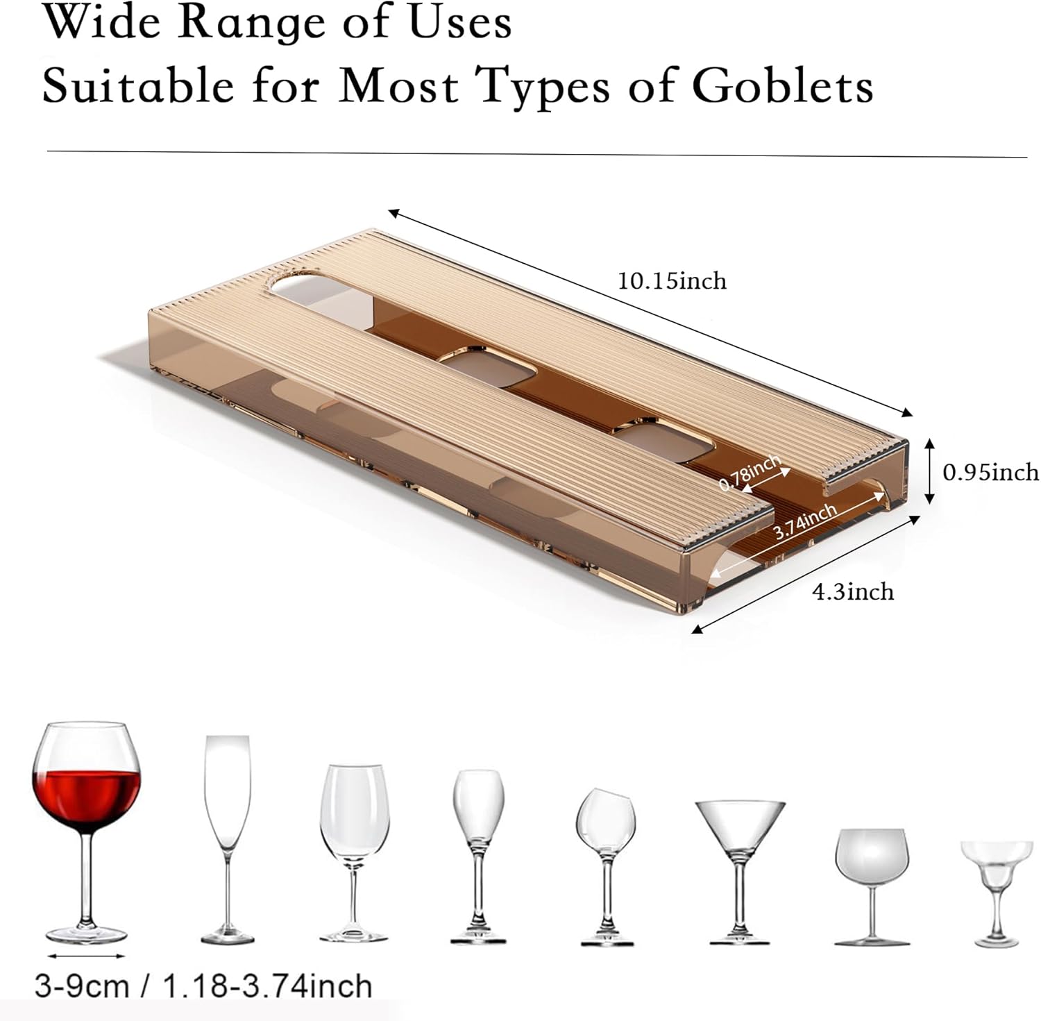 Vaisoeny 4 Pack Translucent Wine Glass Rack 1