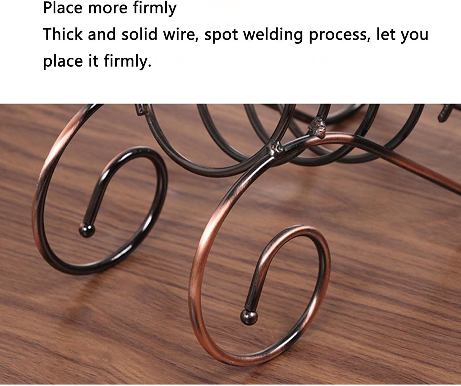 JUSHZ Iron Wine Rack with Strong Base and Elegant Design