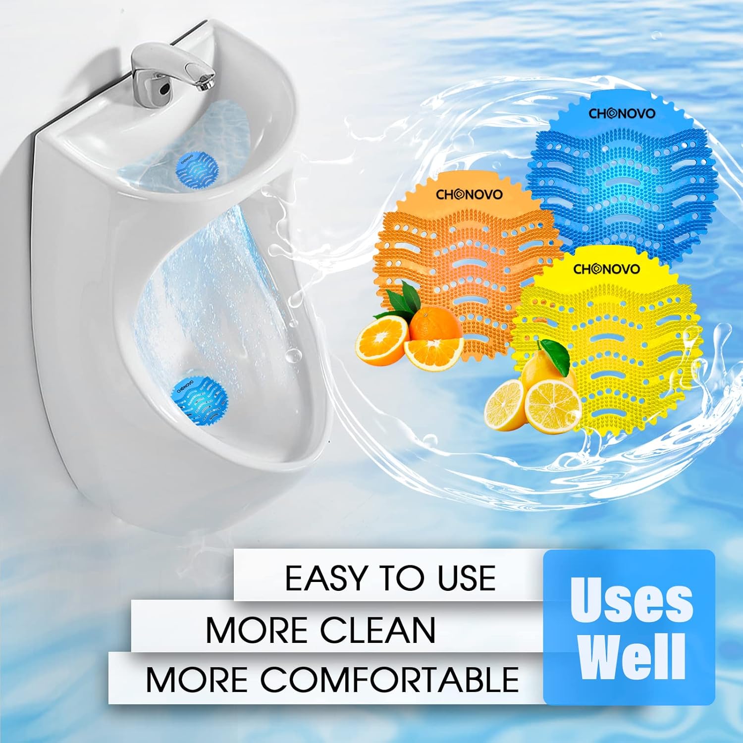 CHONOVO Urinal Deodorizer 24-Pack Scented Mats