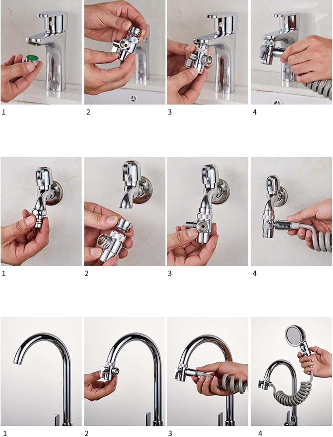 FJYDM Hand Held Shower Head Tub Attachment for Faucet