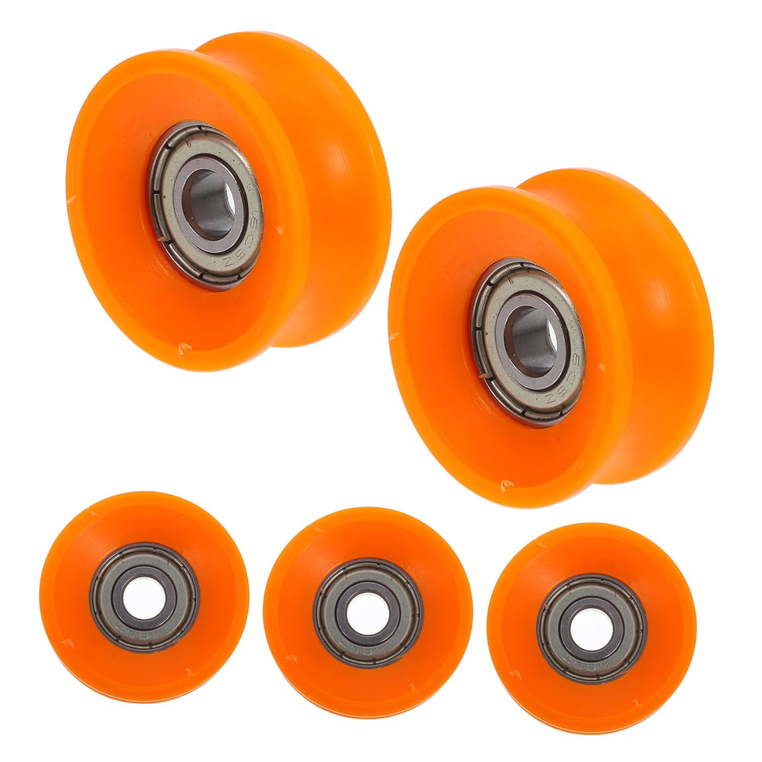 5 Pcs U Groove Nylon Sliding Door Rollers with Steel Bearings