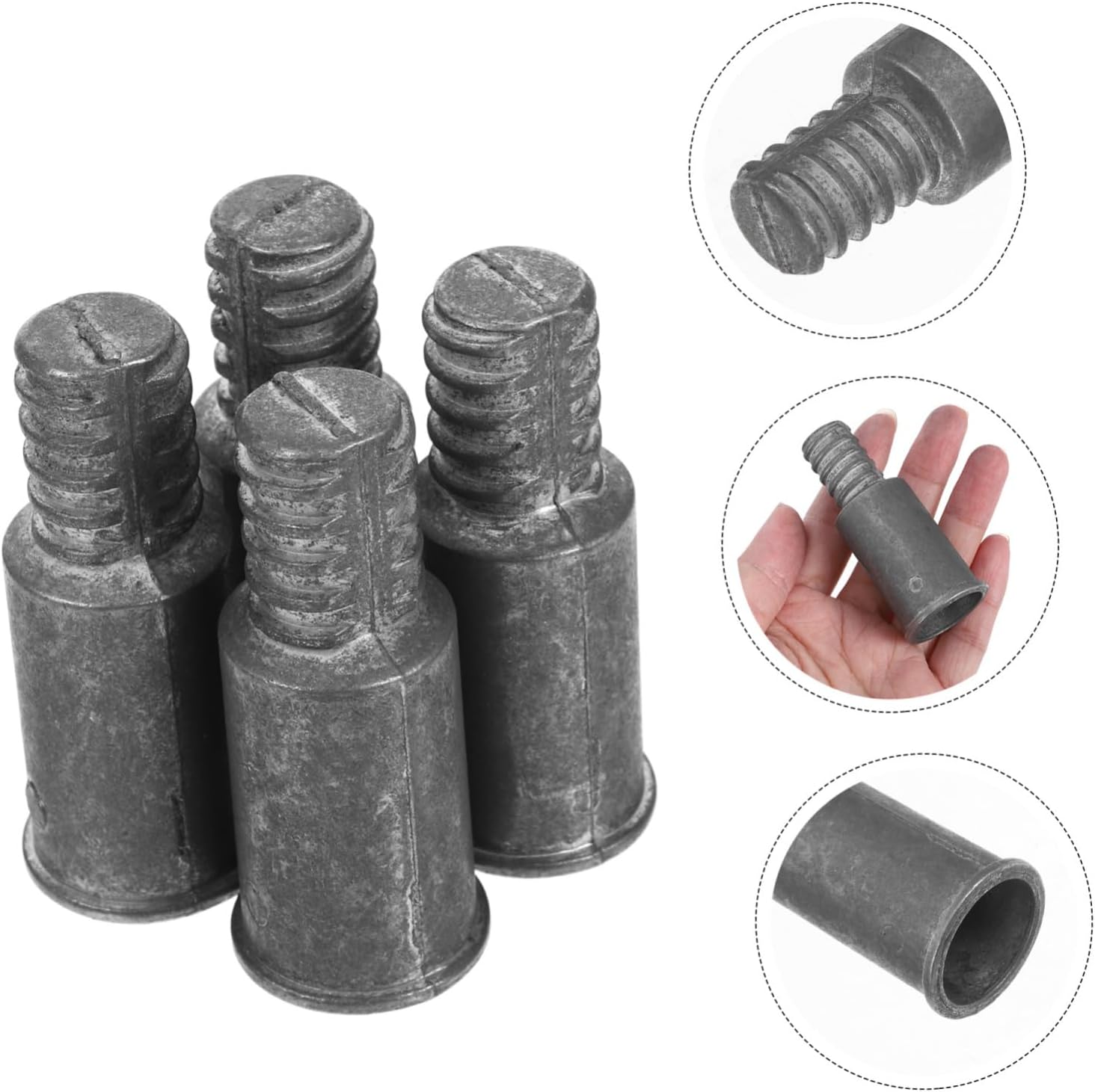 4PCS Threaded Mop Handle Tips Replacement Broom Pole Adapter