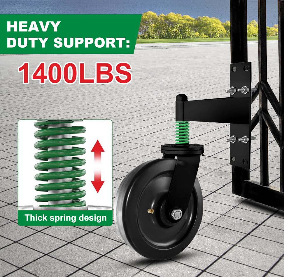 Liberoll Heavy Duty Gate Caster 8 Inch 1pc Black