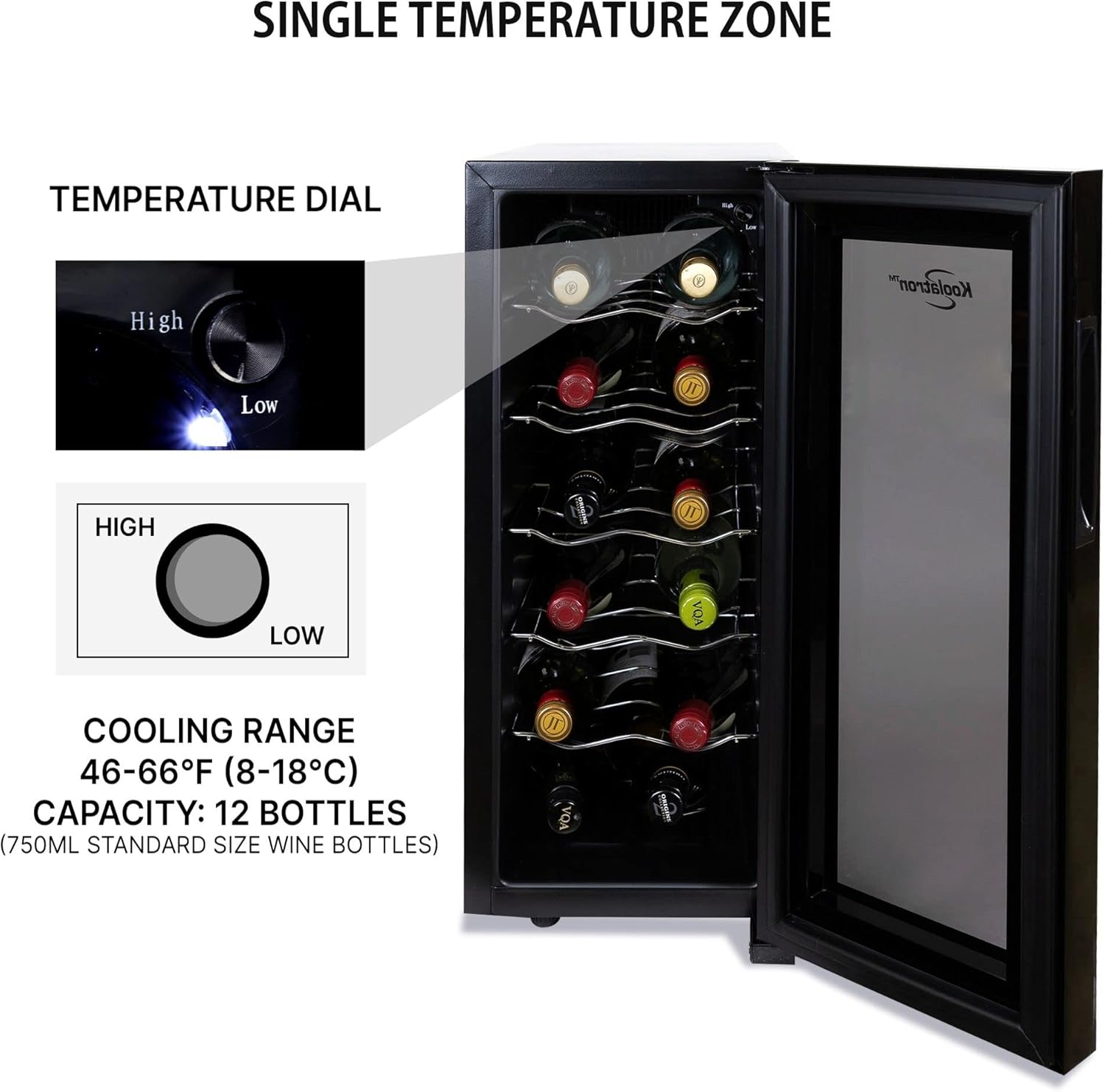Koolatron 12 Bottle Wine Fridge Freestanding