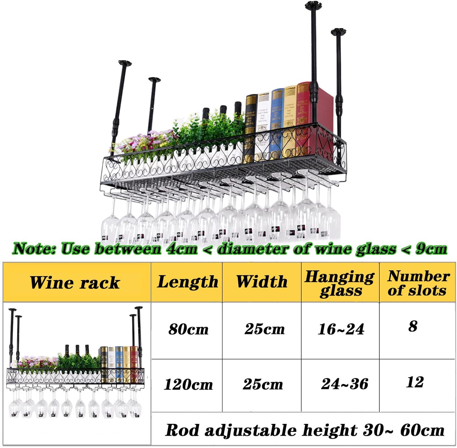 Industrial Black Metal Wine Racks with Adjustable Height