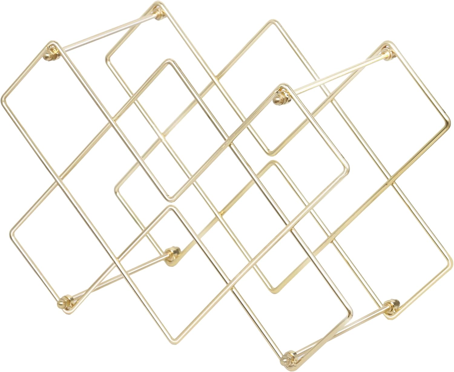 Glamorous Gold Countertop Wine Rack for 8-10 Bottles