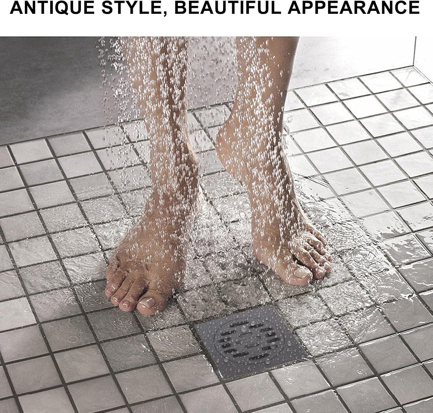 Stainless Steel Square Floor Drain for Kitchens and Bathrooms