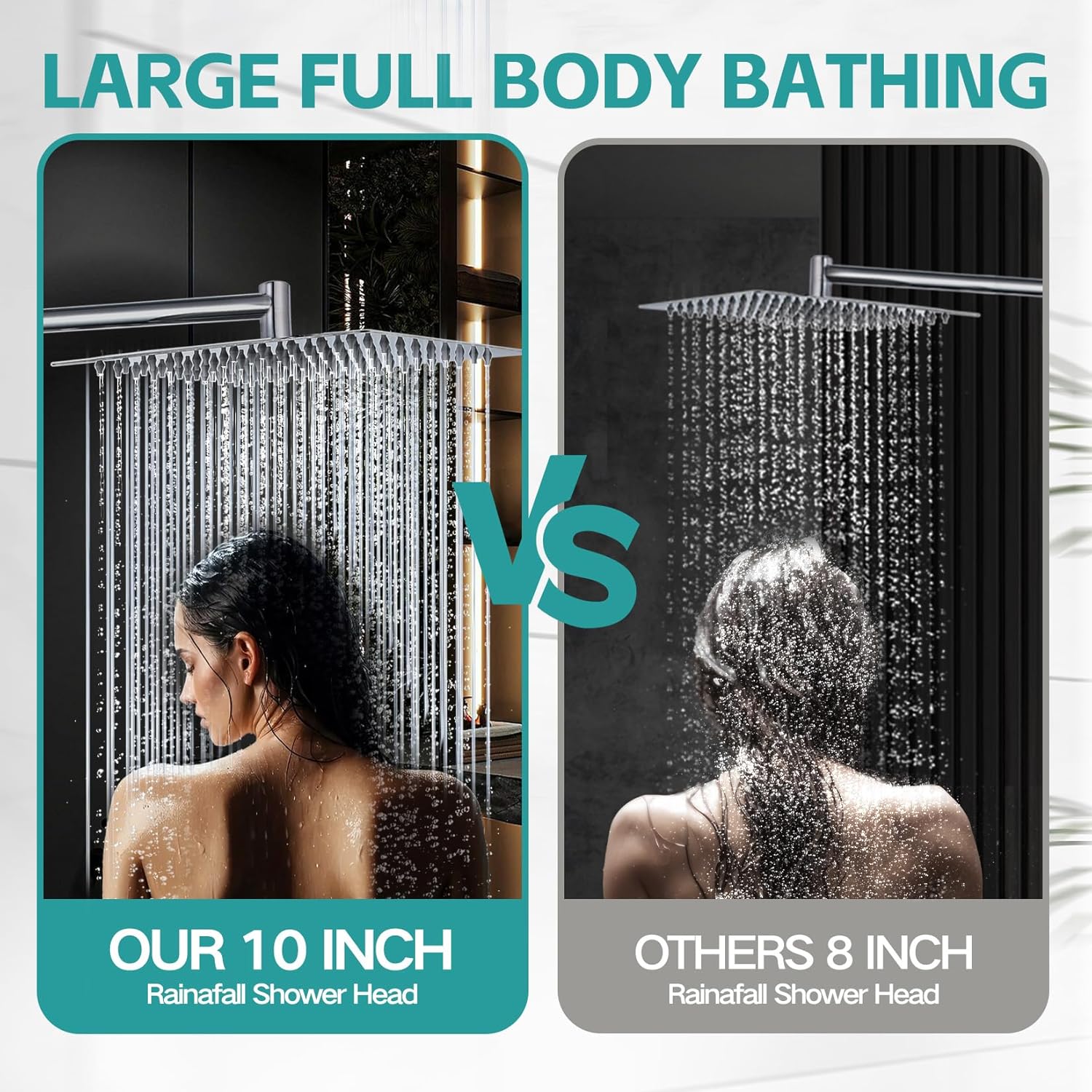 Nottia 10 Inch Rain Shower Head with Handheld Spray Combo 1