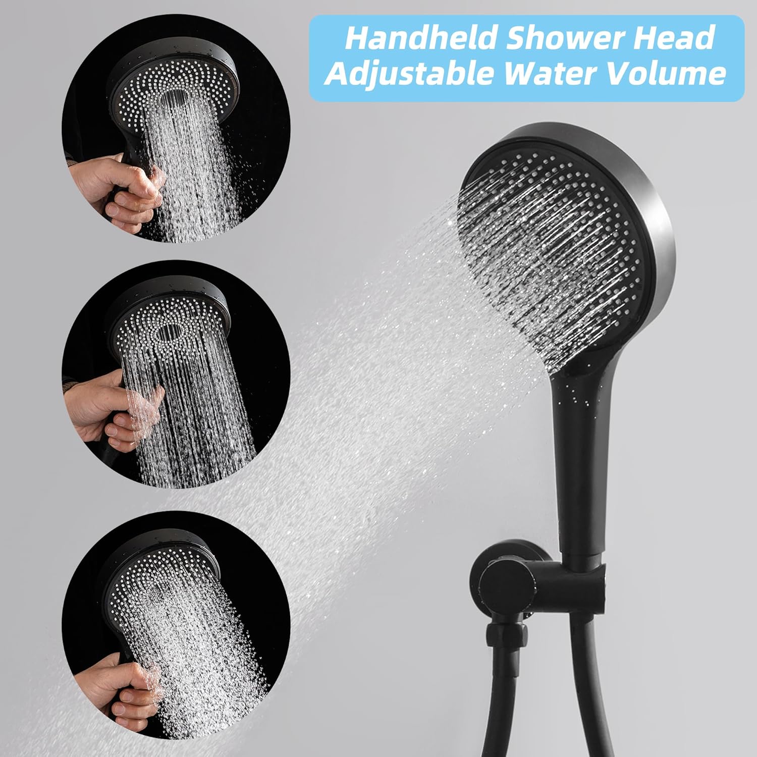 Rainfall Shower System with Handheld Hose and Trim