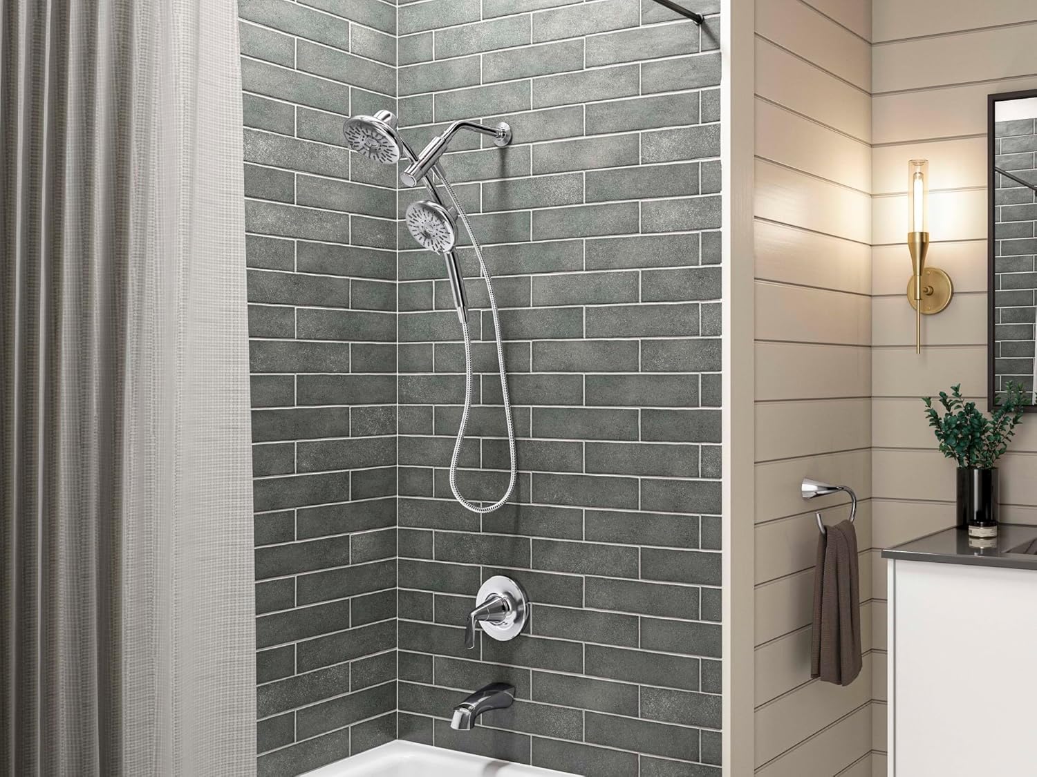 KOHLER Freespin Bellerose 3-Spray Dual Wall Mount Shower Head