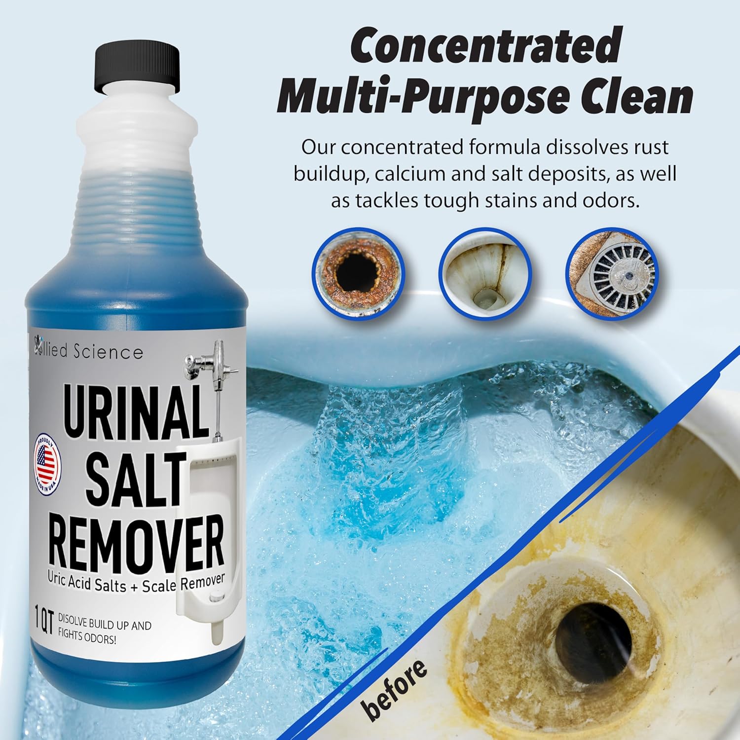 Allied Science Urinal Salt Remover 1 Quart