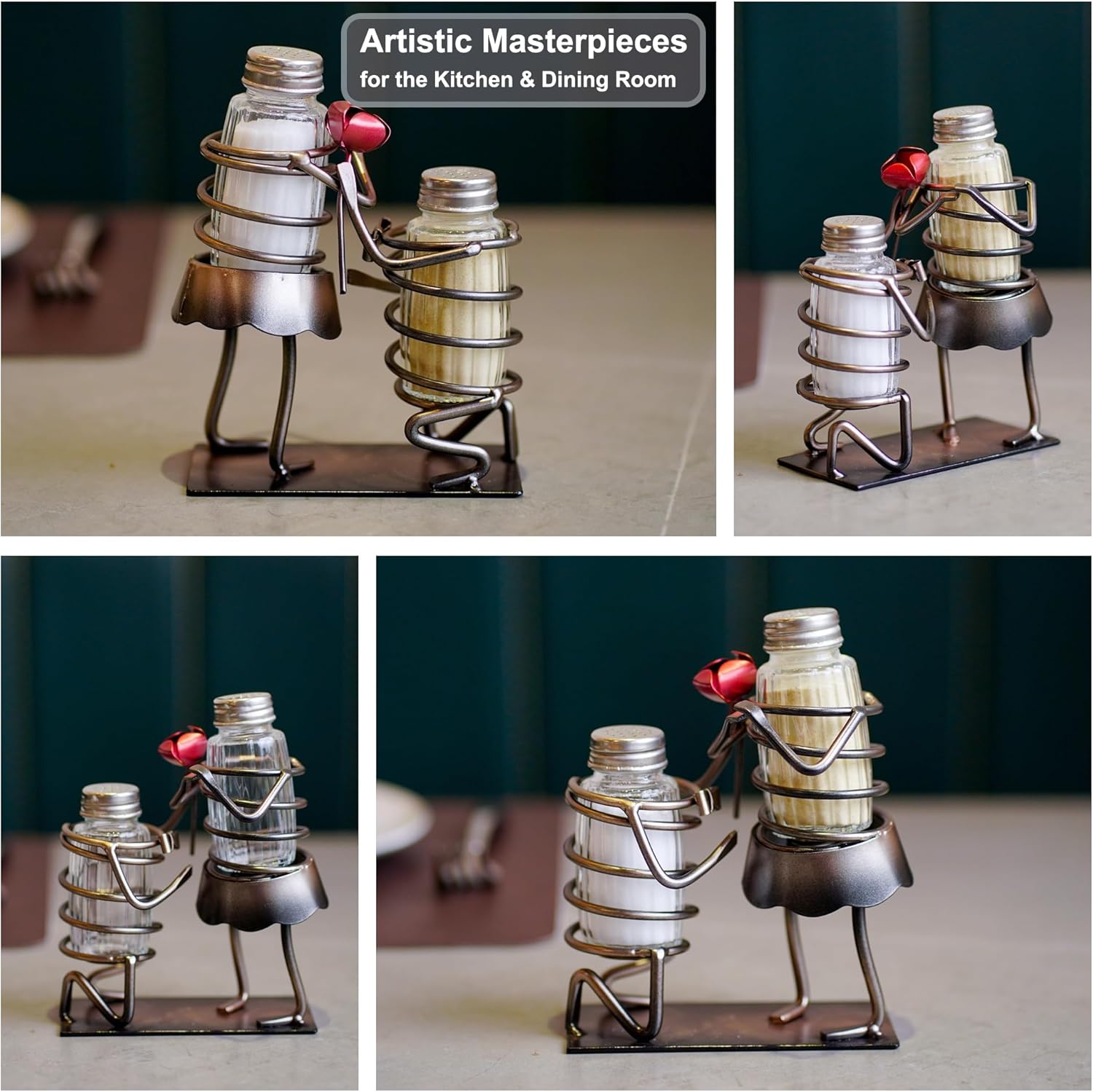 Funny Salt and Pepper Shakers Set - Rose Lovers