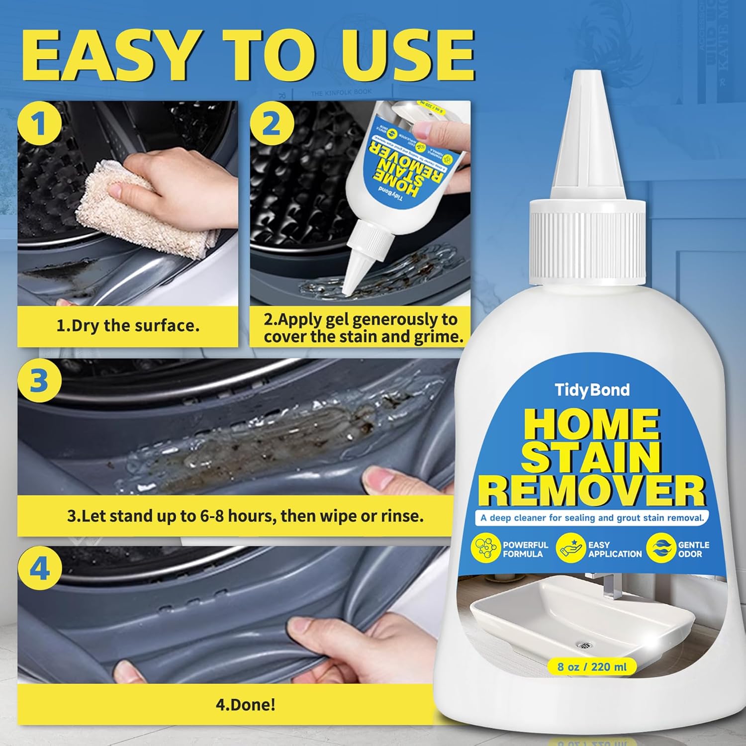 TidyBond Seal Grout Stain Remover Gel 8 fl oz