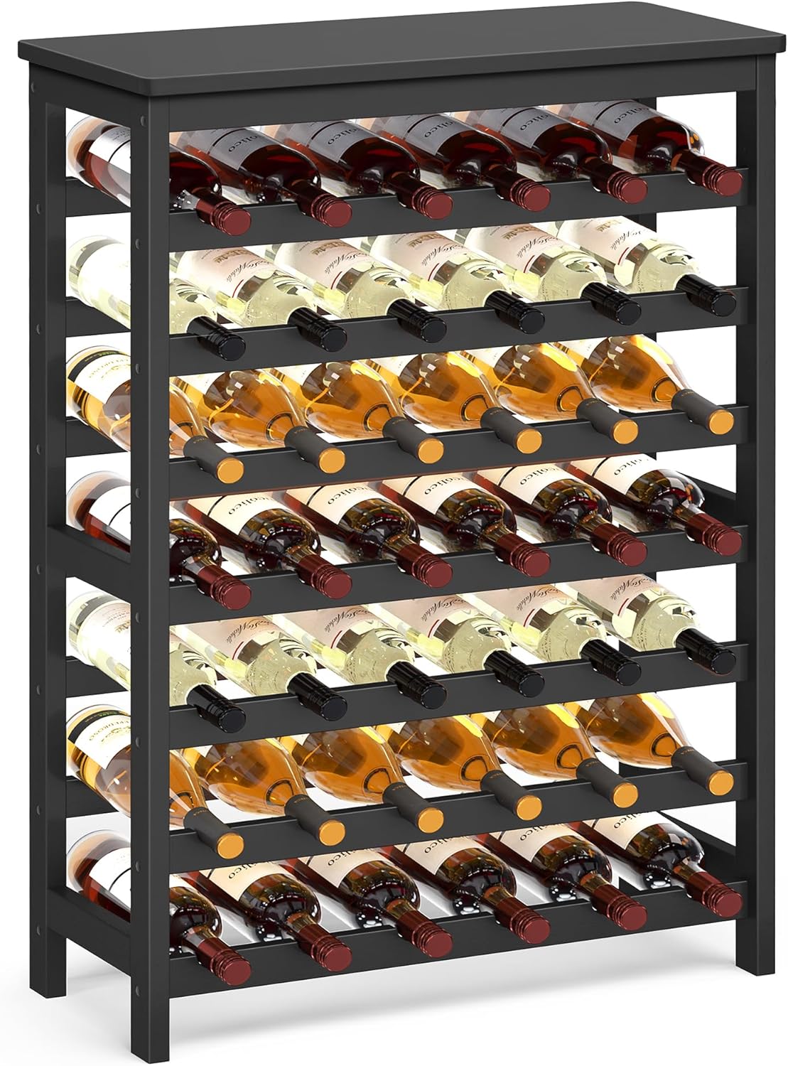 SONGMICS 7-Tier Bamboo Wine Rack 42 Bottles