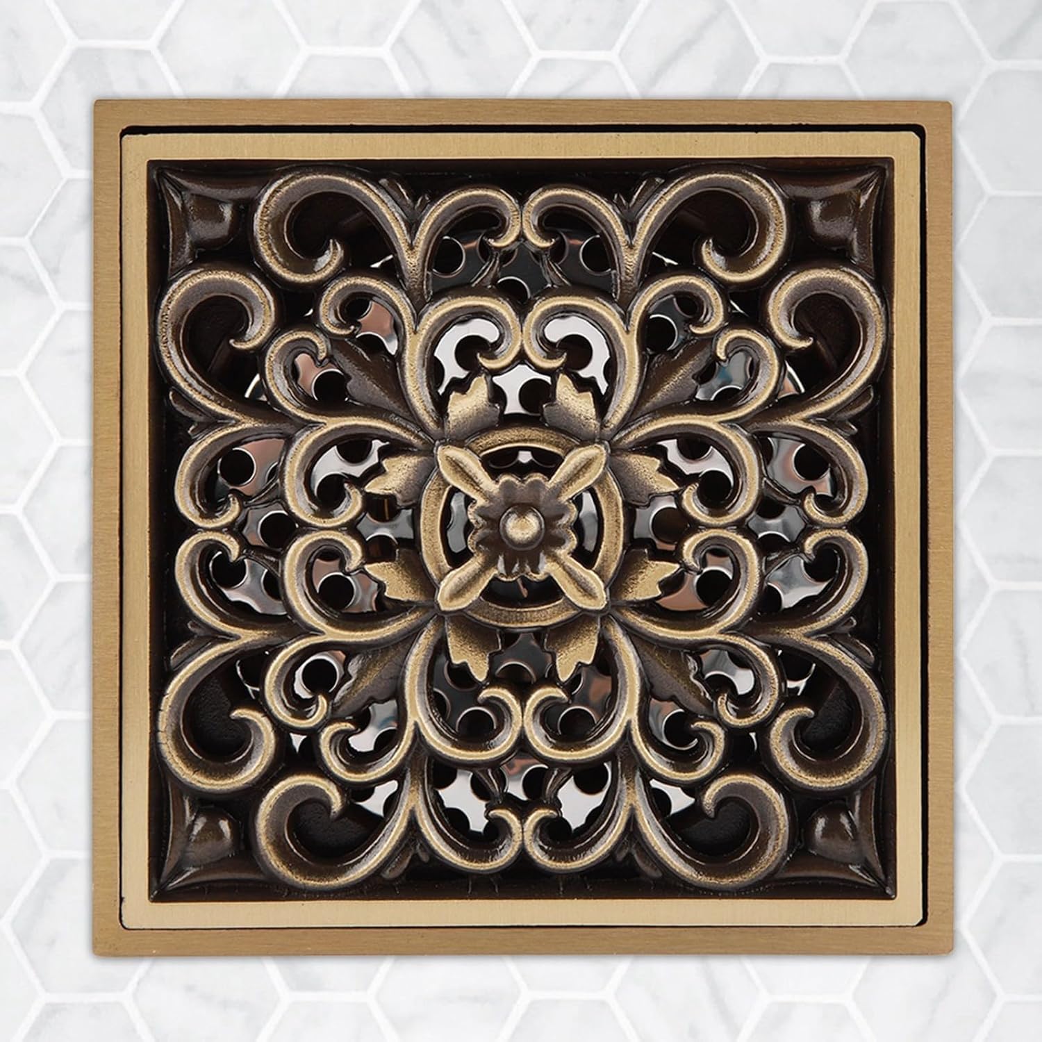 Hilitand Antique Brass Drain Strainer Cover Grate