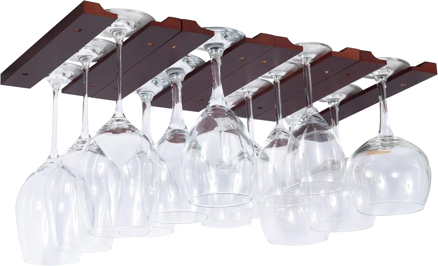 Rustic State Vigo 4 Sectional Adjustable Wood Wine Glass Holder